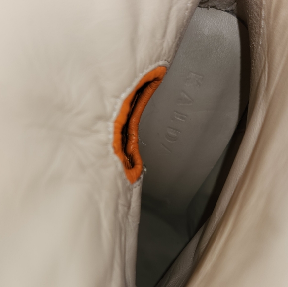 Kalda 80mm Fory Leather Ankle Boots Orange - Picture 9 of 10